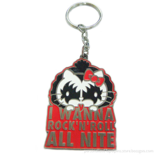 Oem Design Eco-friendly Metal Custom Logo Metal Keychains With Lacquered Color
